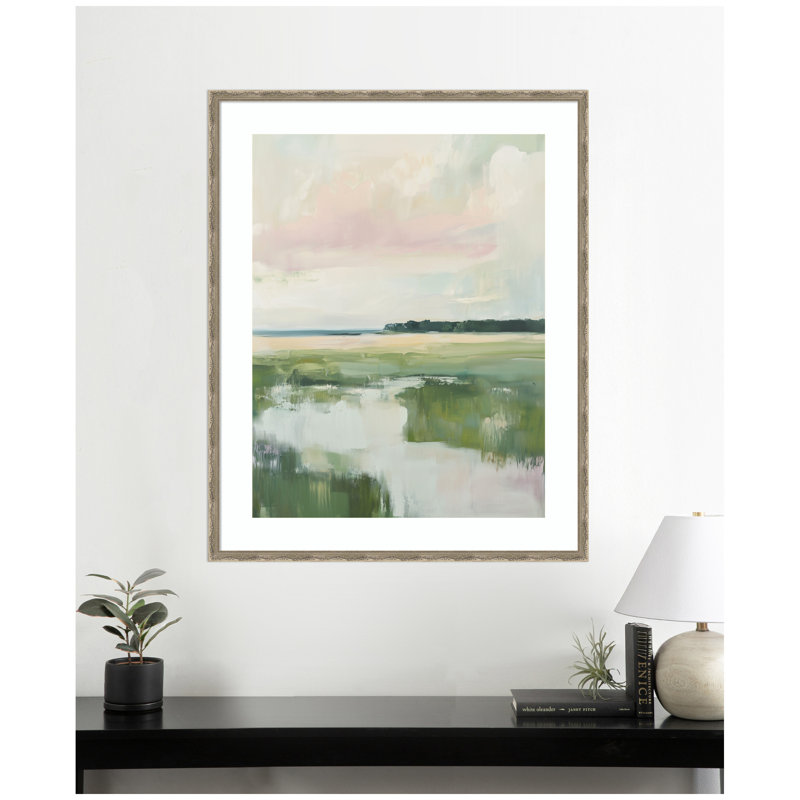 «Pastel Horizon I» par Amy Lighthall, reproduction d'art encadrée