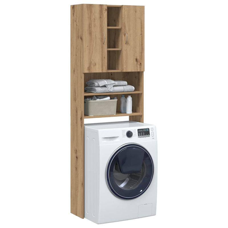 Awaah Solid Wood Linen Cabinet, Artisan Oak