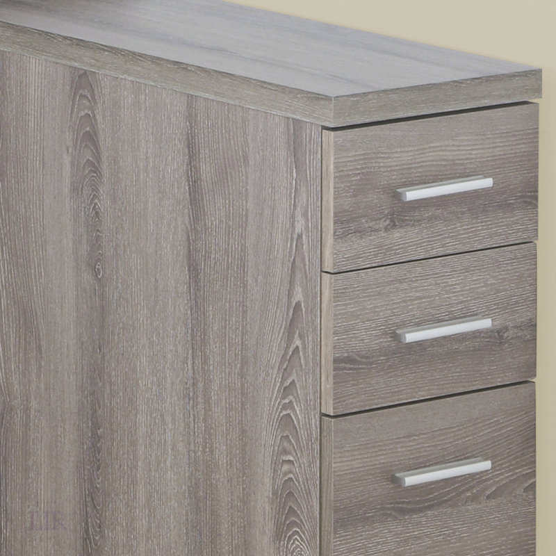 Bureau d'ordinateur en L avec tiroirs de rangement, configuration gauche ou droite, design contemporain pour bureau à domicile et poste de travail