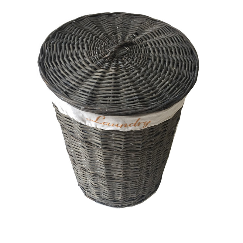 Laundry Hamper, Grey, Large (59cm x 44cm x 44cm)