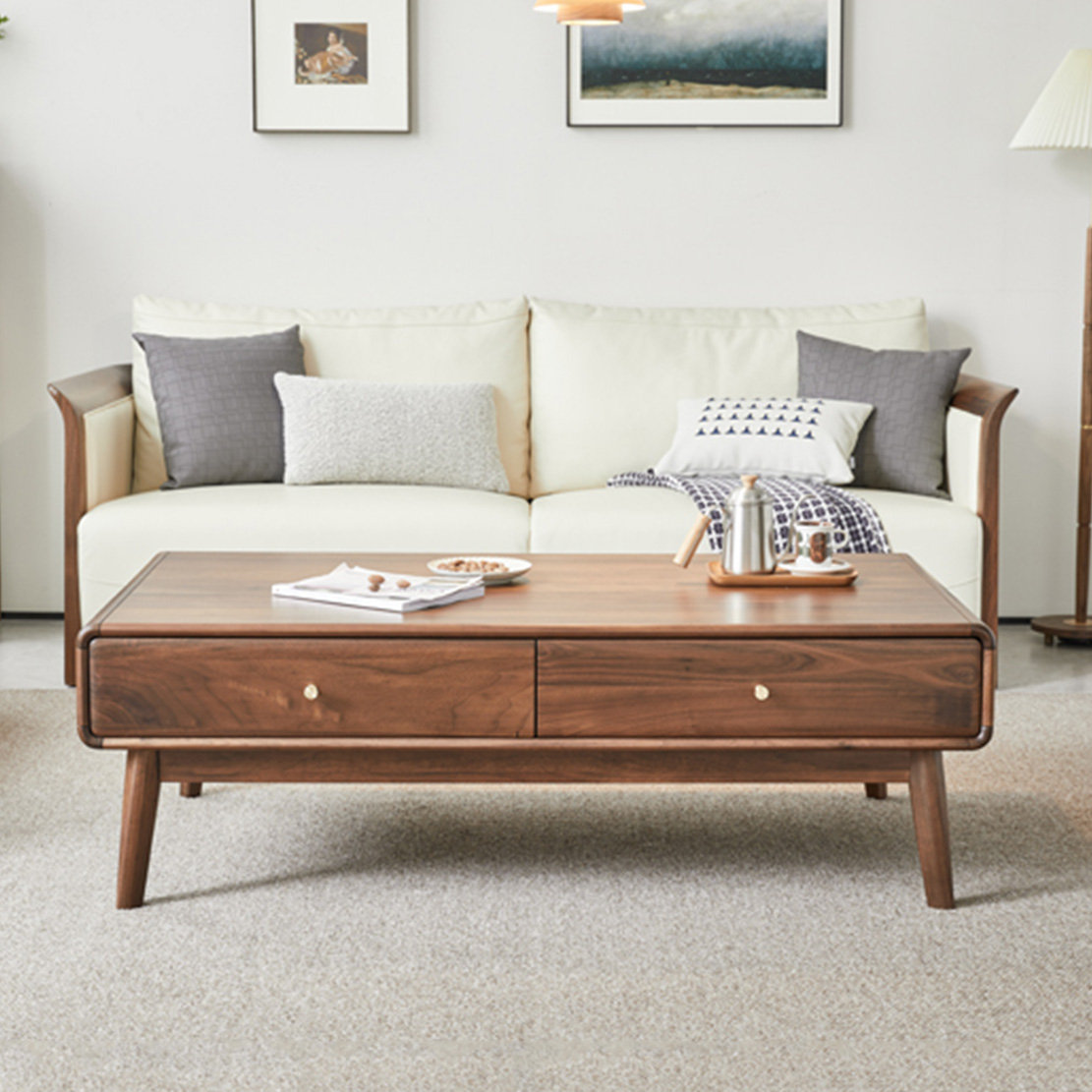 Corrigan Studio Modern rectangular solid wood coffee table - Wayfair Canada