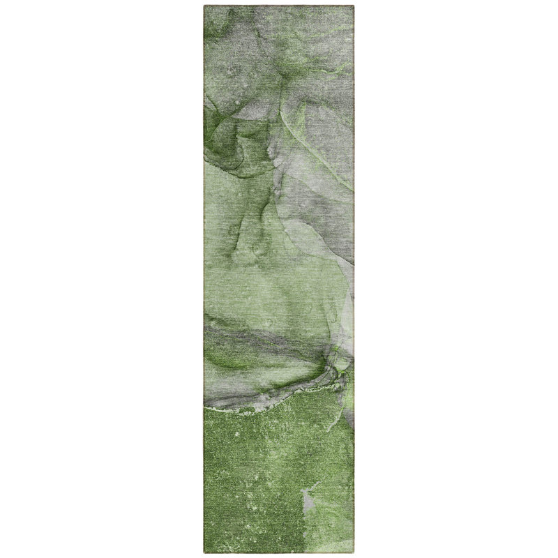 Tapis de couloir extérieur vert 8 po