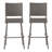 29" Outdoors PE Rattan Armless Barstools, Set Of 2, Grey-1781328297