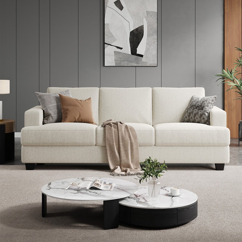 Canapé Oliver, Polyester beige