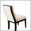 Ensemble de 2 chaises de salle à manger rembourrées en tissu beige et confortable et élégant pour les salles à manger modernes