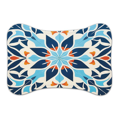 Moroccan Motifs - 1 Piece Bone Shape Feeding Mat