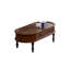 Table basse ovale en bois massif de style français 55,12 po-129871537