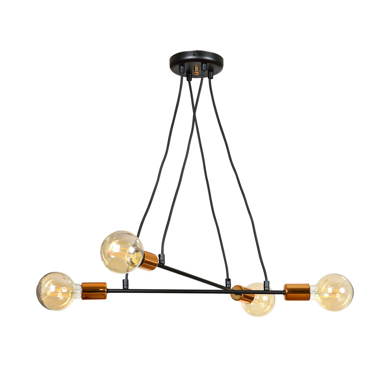 Mullen 4 - Light Cluster Pendant, Black