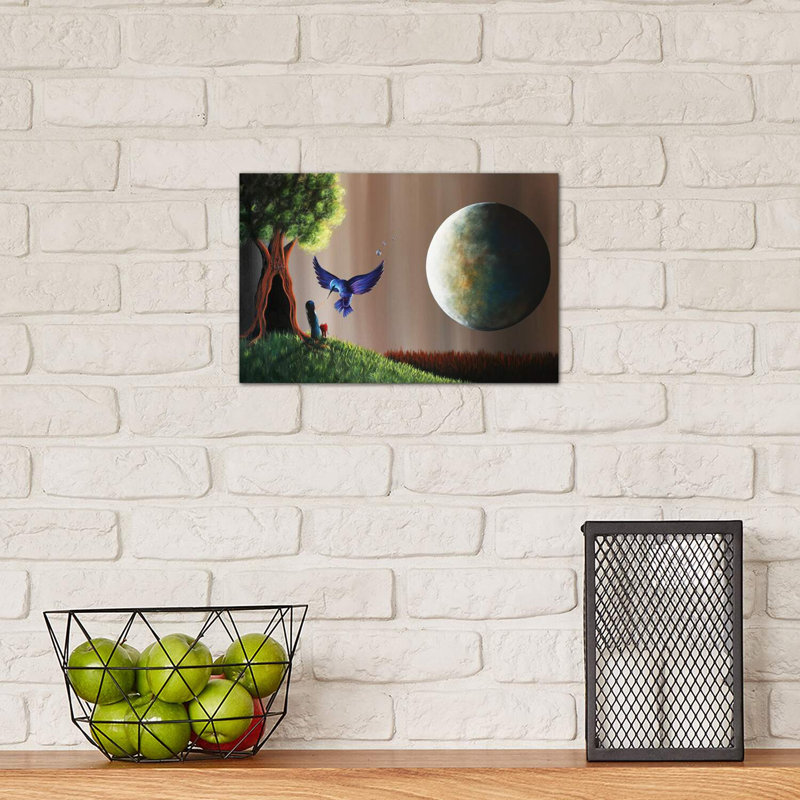 Once Upon A Midnight Sky - Wrapped Canvas Print, 20.32 cm H x 30.48 cm W