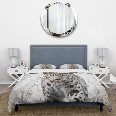 Jungle Leopard Stalk I - Ensemble de housse de couette animaux - Microfibre de polyester