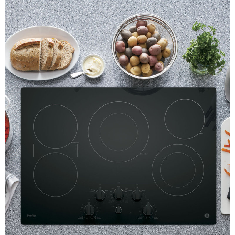 GE Profile 30" Electric Cooktop, Black