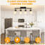 3-Lights Semi Flush Mount Ceiling Light with Clear Glass Shade-118106014-118106010