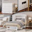 Commode escamotable Andriena avec matelas de 15 cm, rangement et chargeur intégré-327205591-327205588