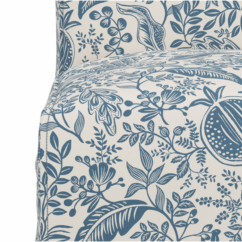 Chaise de salle à manger Frances, Lin bleu grenade RPC