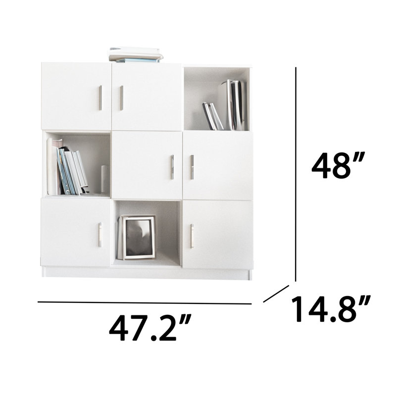 Allynn Storage Bookcase, White