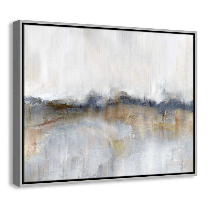 Autumnal Tide by Nan - Floater Frame Print on Canvas, 23.5'' H x 29.5'' W x 2'' D, Silver Framed