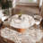 Farmhouse Kitchen Turntable Round Dining Table With Lazy Susan For 6-8 People-214025926-217590573