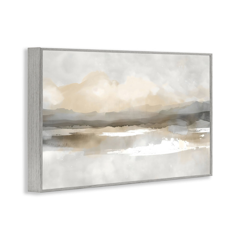 «Subtle Watercolor Mountains», estampe numérique, design by Creative Studio, Estampe numérique Farmhouse, H 12 po x l 18 po