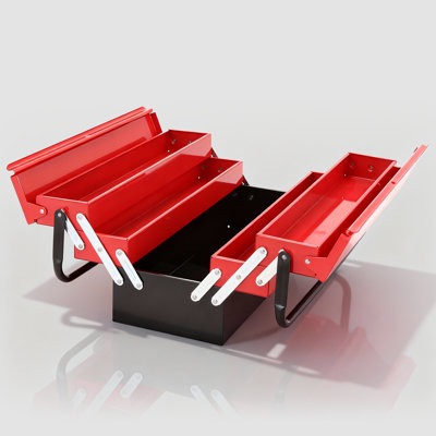 Boîte à outils pliante en métal 21 po