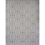Utopia Geometric Shapes Area Rug in Grey
