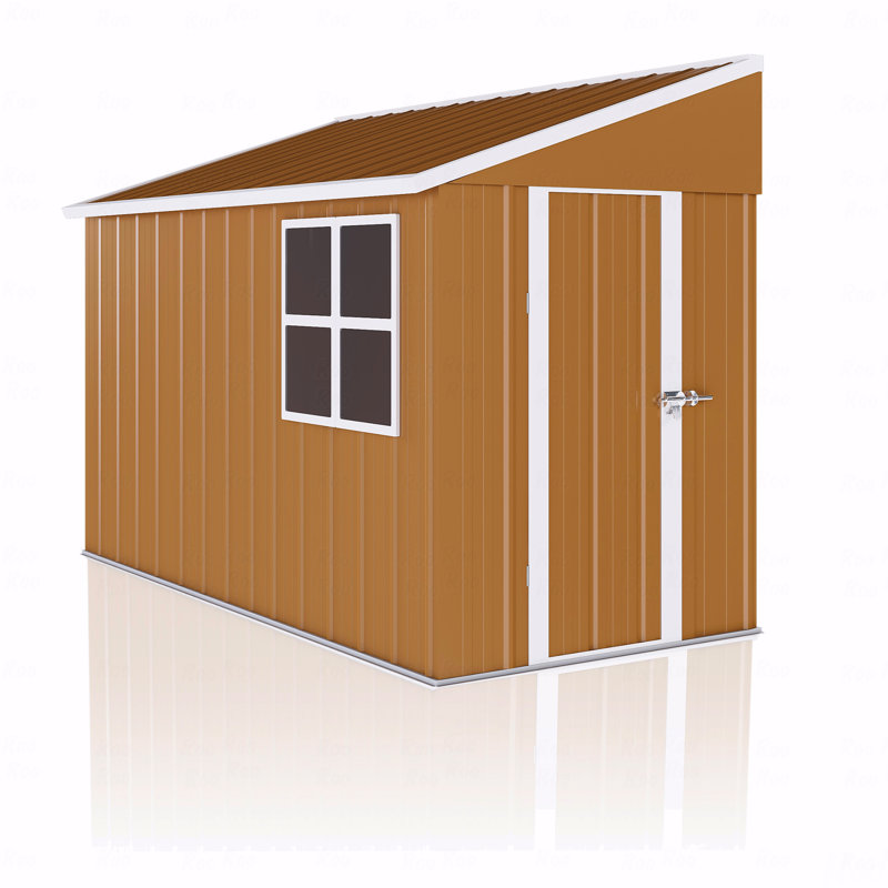 Remise de rangement robuste en métal 8 x 4 pi avec portes doubles, fenêtres et ventilation - Remise de jardin d'extérieur résistante aux intempéries