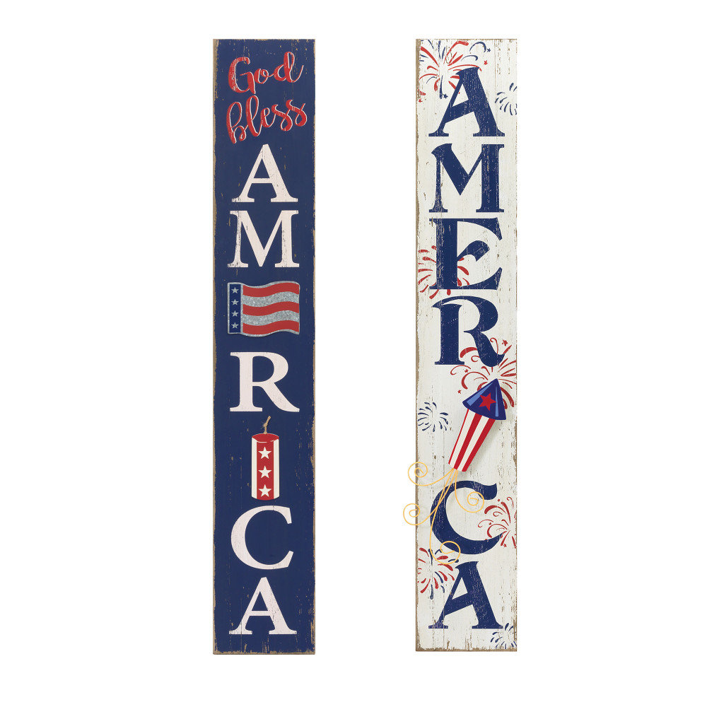 Wooden Patriotic Wall Decor Set Of 2 The Holiday Aisle®