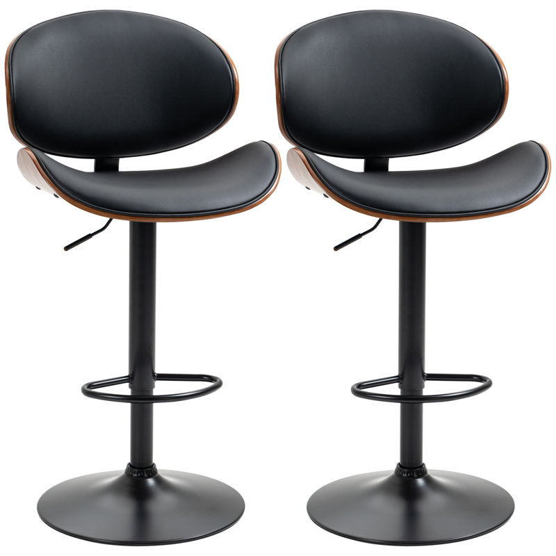 Tabouret de bar pivotant à hauteur ajustable Homcom