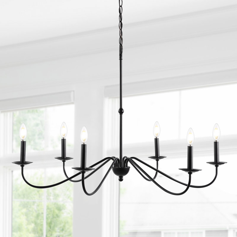 Lustre Wicklow Bohemian Farmhouse, Bronze frotté à l'huile, H 22 po x l 34,75 po x P 34,75 po