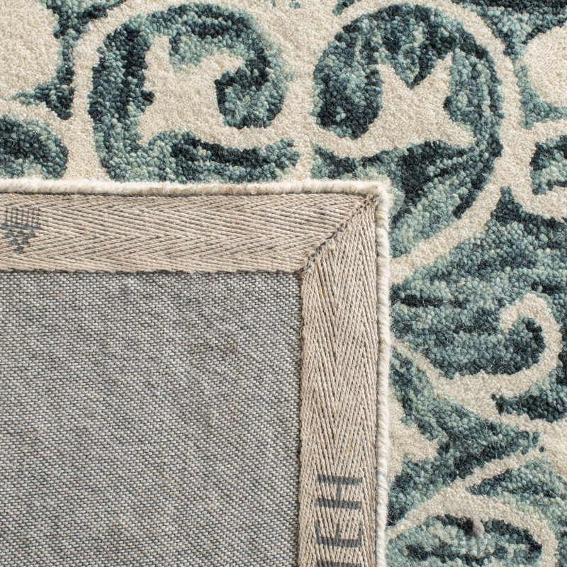Tapis floral en laine touffeté à la main Dashanna, Rectangle 3 pi x 5 pi