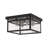 4 - Light Modern Black Square Flush Mount With Glass Shade