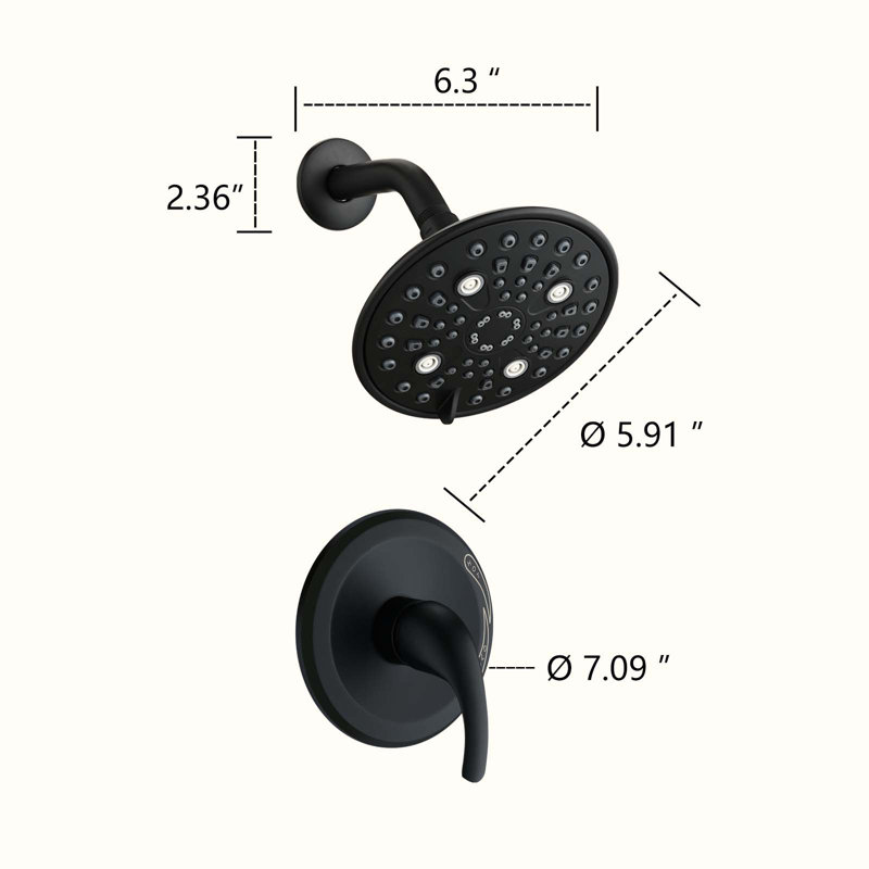 Complete Shower System with Rough in-Valve