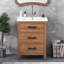 Meuble-lavabo autoportant 24 po avec lavabo en céramique 24 po, meuble-lavabo moderne avec 3 tiroirs