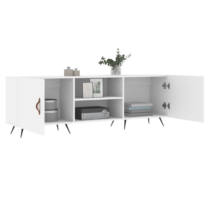 This sturdy TV cabinet is designed to be a focal point of your room with a trendy yet practical design., White