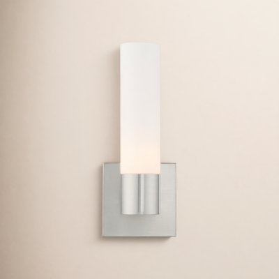 Fulton Single Light Glass Dimmable Armed Sconce
