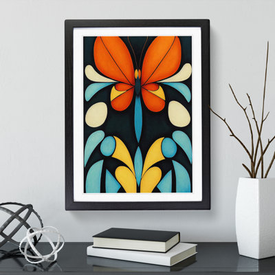 Butterflies In Abstract No.4 - Single Picture Frame Print