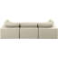 Canapé modulaire 120 po à accoudoirs carrés en similicuir-87149785