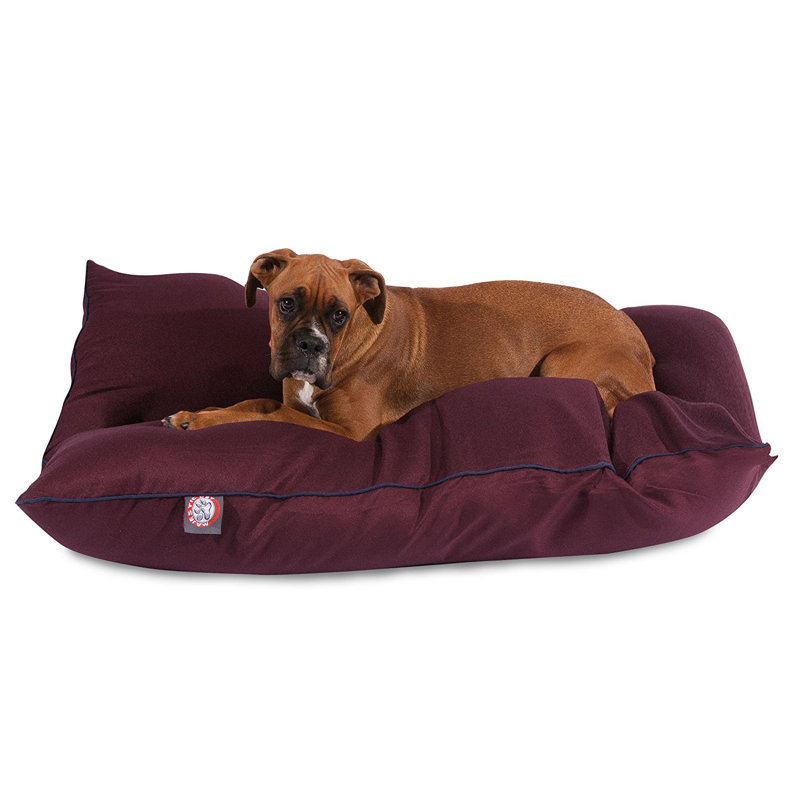 Pet Bed, Burgundy, Large (46" W x 35" D x 7" H);