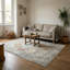 Tapis oriental en chenille de coton beige crème Pender-2064337182