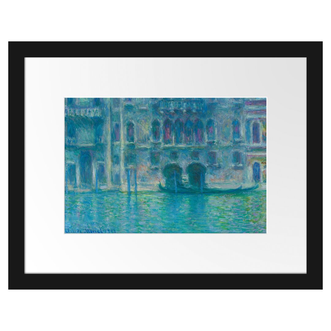 Gerahmter Kunstdruck Palazzo Da Mula in Venice von Claude Monet