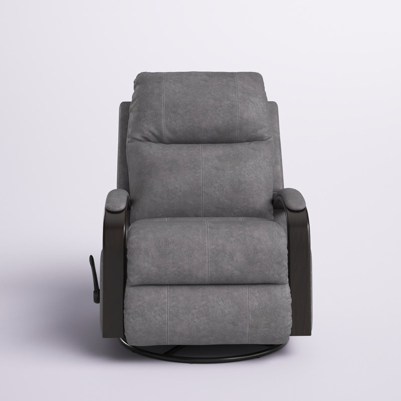 Fauteuil inclinable et pivotant pivotant Fouts, 100 % polyester gris