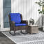 Chaise berçante d'extérieur en osier Outsunny