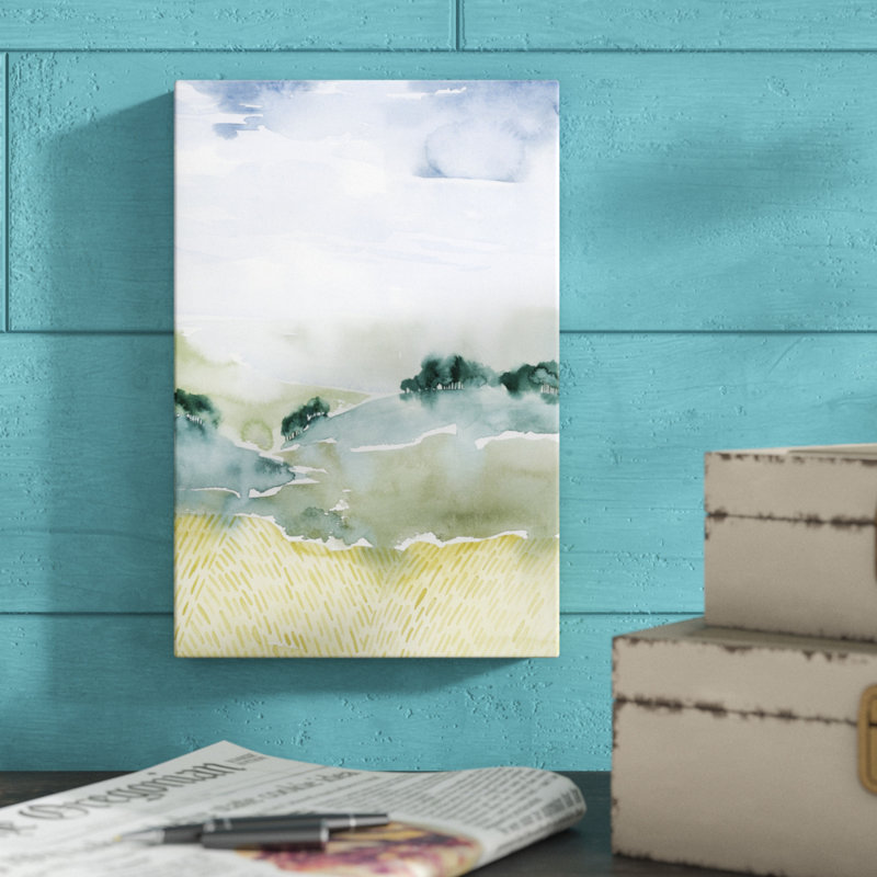 «Mountain Vale II», peinture sur toile, H 12 po x l 8 po