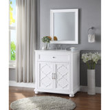 Gullens 31'' Single Bathroom Vanity with Marble Top