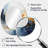 Blue And Yellow Marble Storm VII - Large Oval Wall Mirror On Metal-925907602