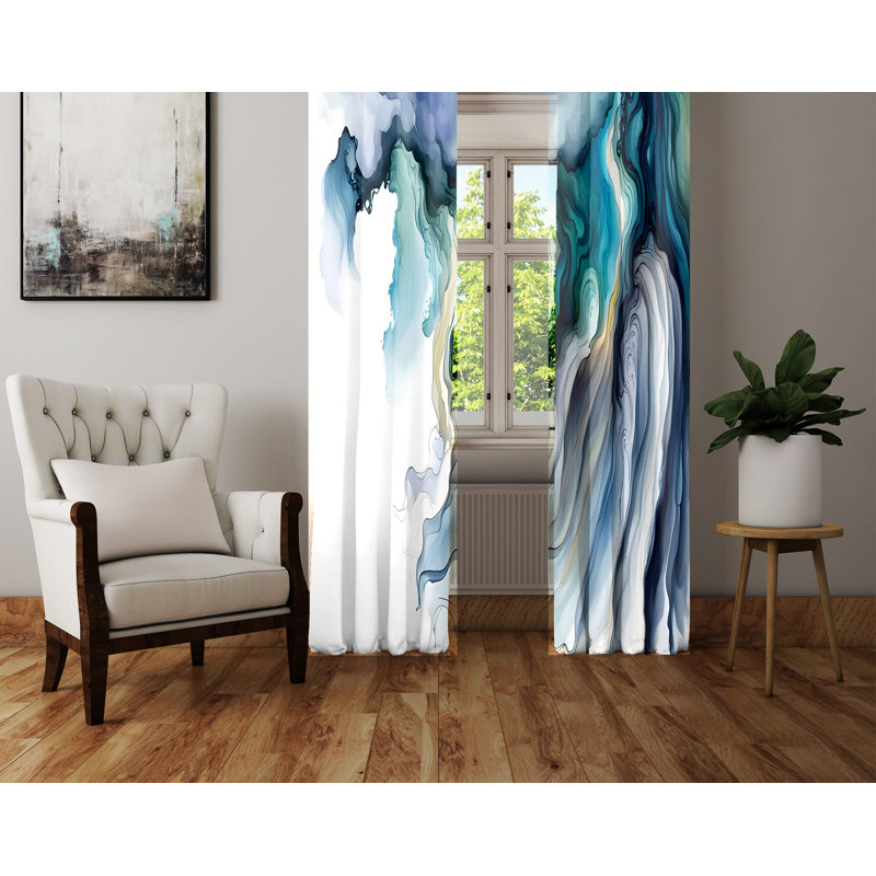 Halcro Semi Sheer Curtain Panel Pair, 56" W x 78" L