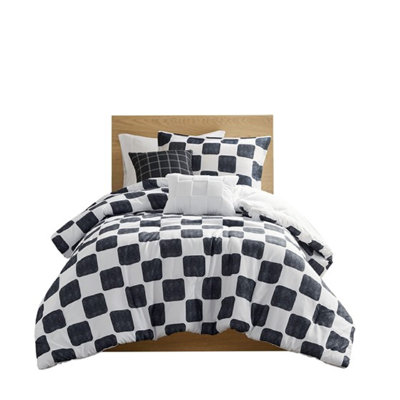 Certified Bedding Sets, Polyester Full Queen Modern Checkered Home
