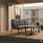 2 Piece Outdoor Patio Set, 70” All-Weather Metal 3-Seat Metal Patio Sofa And Rectangular Coffee Table , Khaki Frame With Gray Cushions-44387850-44387861
