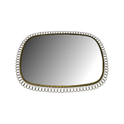 Squiggle Rectangle Mirror Bronze