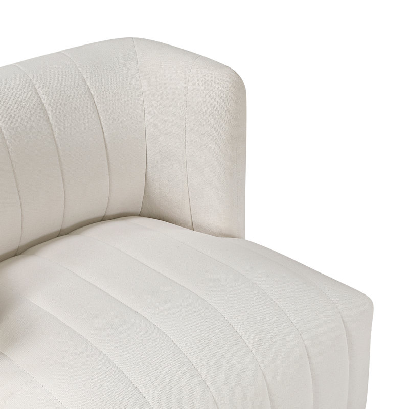 Chaise d'appoint moderne et confortable rembourrée de style beige avec mobilier de salon 1 pièce, Beige