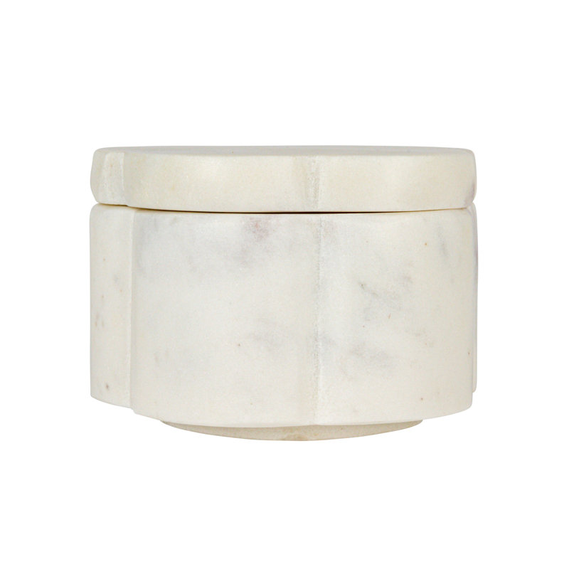 Elegant Marble Pinch Pot With Lid